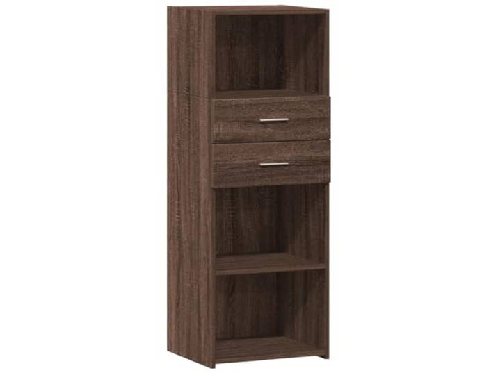 GFMGUEMV Highboard Braun Eichen-Optik 45x42,5x124 cm Holzwerkstoff Stauraum Klassisch, stabil, feuchtigkeitsbeständig, pflegeleicht, viel Stauraum