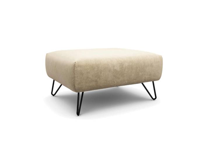 Sensoo Hocker Cosy, Natur, Metall, 90x70x46 cm, Stoffauswahl, Wohnzimmer, Hocker, Sitzhocker