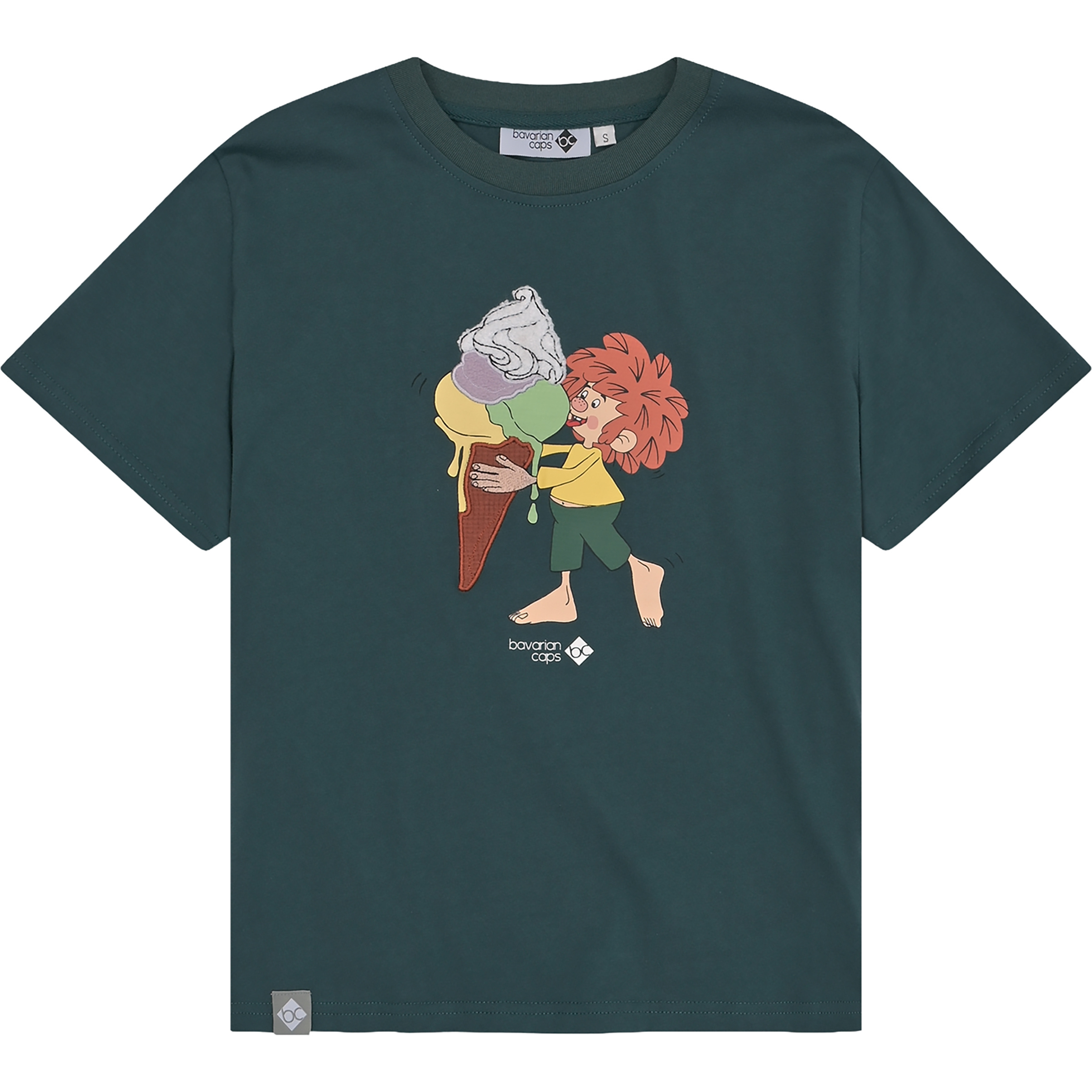 Bavarian Caps Pumuckl Schleckeis Damen T-Shirts gruen Größe XS Lifestyle Hautfreundlich