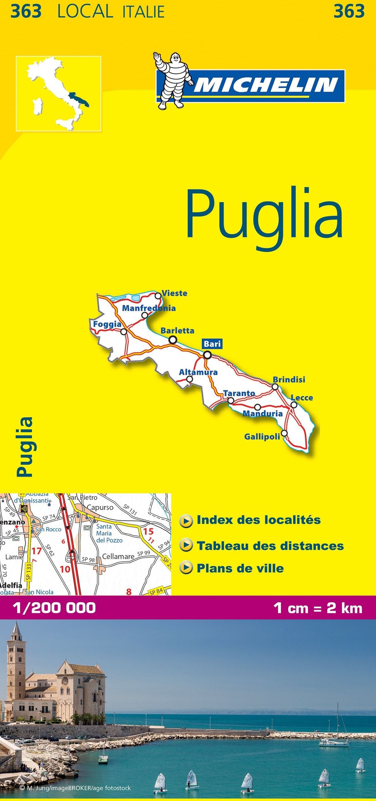Carte routière n° 363 - Pouilles (Italie)   Michelin