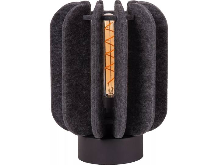 Lampe de table noire et grise E27 Rafal Lucide