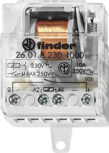 Finder Stromstoß-Schalter Unterputz 26.01.8.012.4000 1 Schließer 12 V/AC 10A 2500 VA 1St.
