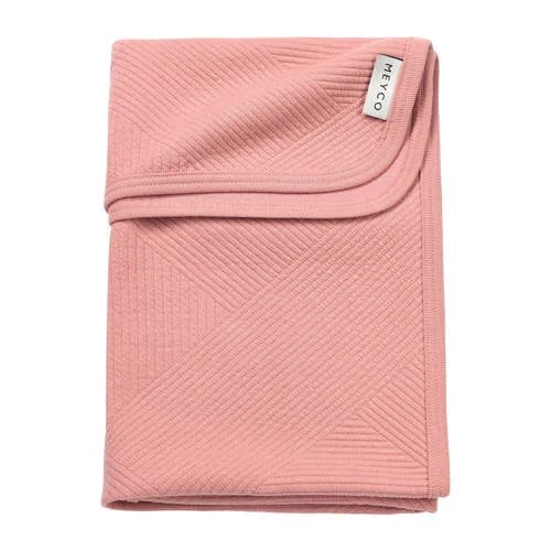 Meyco ledikantdeken Jacquard rose voor baby's