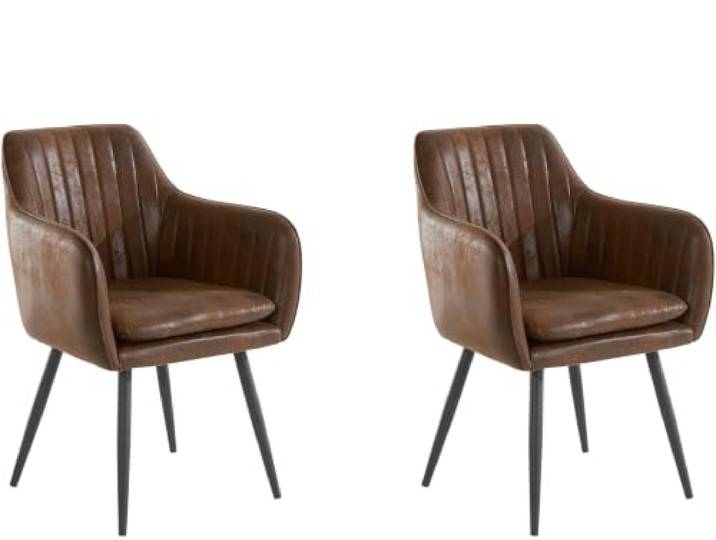 Bibi Sessel 2er Set in braun Vintage