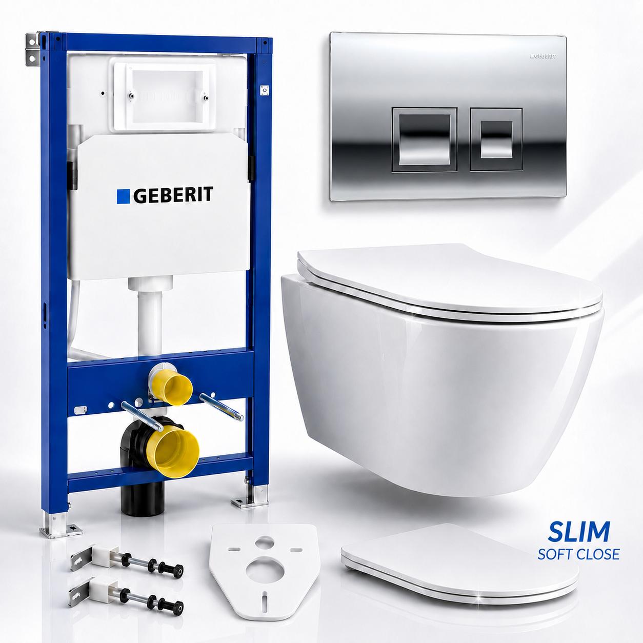 Geberit Vorwandelement WC-Schüssel Betätigungsplatte Delta25 | BADLAND ROLO