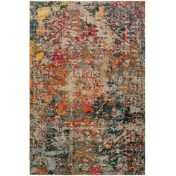 benuta Nest Kurzflor Teppich Casa Multicolor 120x170 cm - Bunter Teppich für Wohnzimmer
