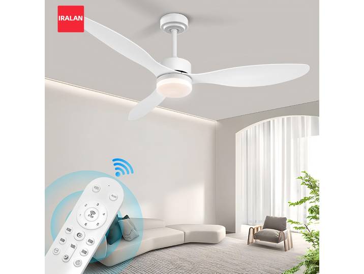 IRALAN ventilateur de plafond moderne avec lumière 42 52 pouces plafonnier bas sol plafonnier ventilateur télécommande salon décoration