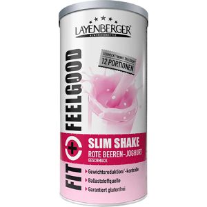 Layenberger Diät-Shake Slim Shake, Rote Beeren-Joghurt, glutenfrei, 213 kcal pro Shake, 396 g, 12 Portionen