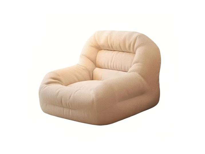 Xumh2024-3 Sitzsack Lazy Sofa for Balkon und Schlafzimmer, Einsitzer, Wohnzimmer, Freizeit-Loungesessel(Weiß)