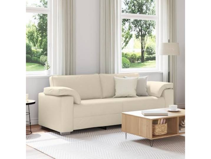 HEFZGDB 3-Sitzer Sofa 178 cm Leinenstoff beige modernes Design mit Metallgestell, bequem und langlebig, abnehmbare Bezüge für einfache Reinigung, robuste Konstruktion für Starke