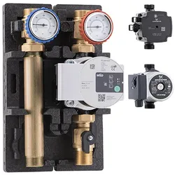Barberi Direkte Pumpengruppe - reversibel - DN 20 - ohne Überströmventil-Anschlüsse. Außen- und Innengewinde an den anlagenseitigen Anschlüssen, Para
