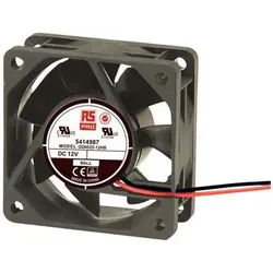 RS PRO Lüfter 60x60x25mm 12VDC 2,8W 39,1m3/h (60 mm), PC Lüfter, Schwarz