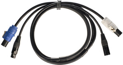the sssnake PC 1,5 Power Twist/DMX Cable Noir