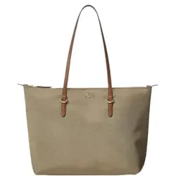 Lauren Ralph Lauren für Damen. 431916737003 Keaton mittelgroße braune Tote Bag aus Nylon (OSFA), Lässig, Nachhaltig