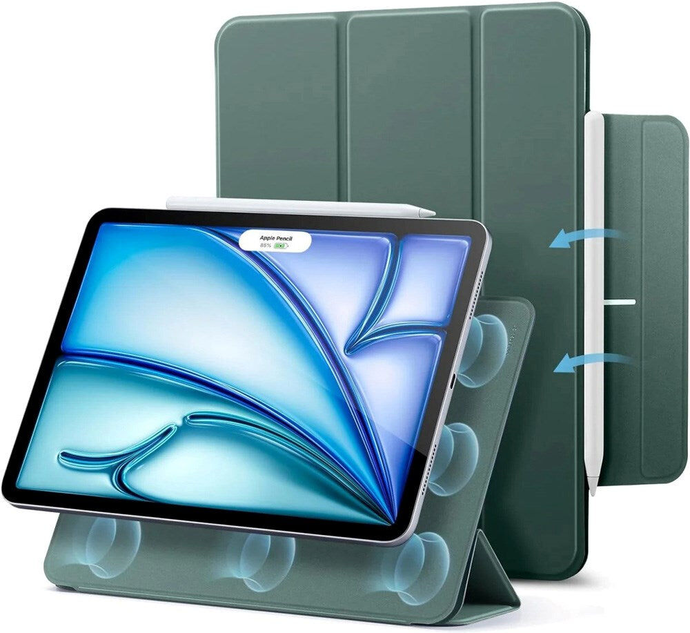 ESR iPad Air 11" (2026 / 2025 / 2024) / Air 10.9" (2022 / 2020) / Pro 11" (2018) Rebound Magnetic Cover - Grøn