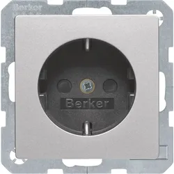 Berker SCHUKO-Steckdose alu/lack 41496084