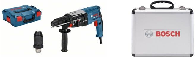 Set Bosch Bohrhammer mit SDS-plus GBH 2-28 F, mit L-BOXX + 11-tlg SDS plus-1 Hammerbohrer- und Meißel-Set