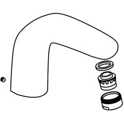 hansgrohe Metropol Auslauf komplett 3-Loch 97782000 Waschtischarmatur chrom