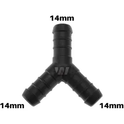 WamSter® Y Schlauchverbinder Pipe Connector 14mm Durchmesser