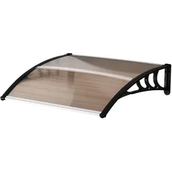 Outsunny Vordach Haustürvordach 120 x 75cm Pultvordach Überdachung Polycarbonat