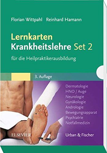 Florian Wittpahl - Lernkarten Krankheitslehre Set 2 für die Heilpraktikerausbildung: Dermatologie, HNO, Auge, Neurologie, Gynäkologie, Andrologie, Bewegungsapparat, Psychiatrie, Notfallmedizin - Preis vom 13.10.2026 11:25:28 h