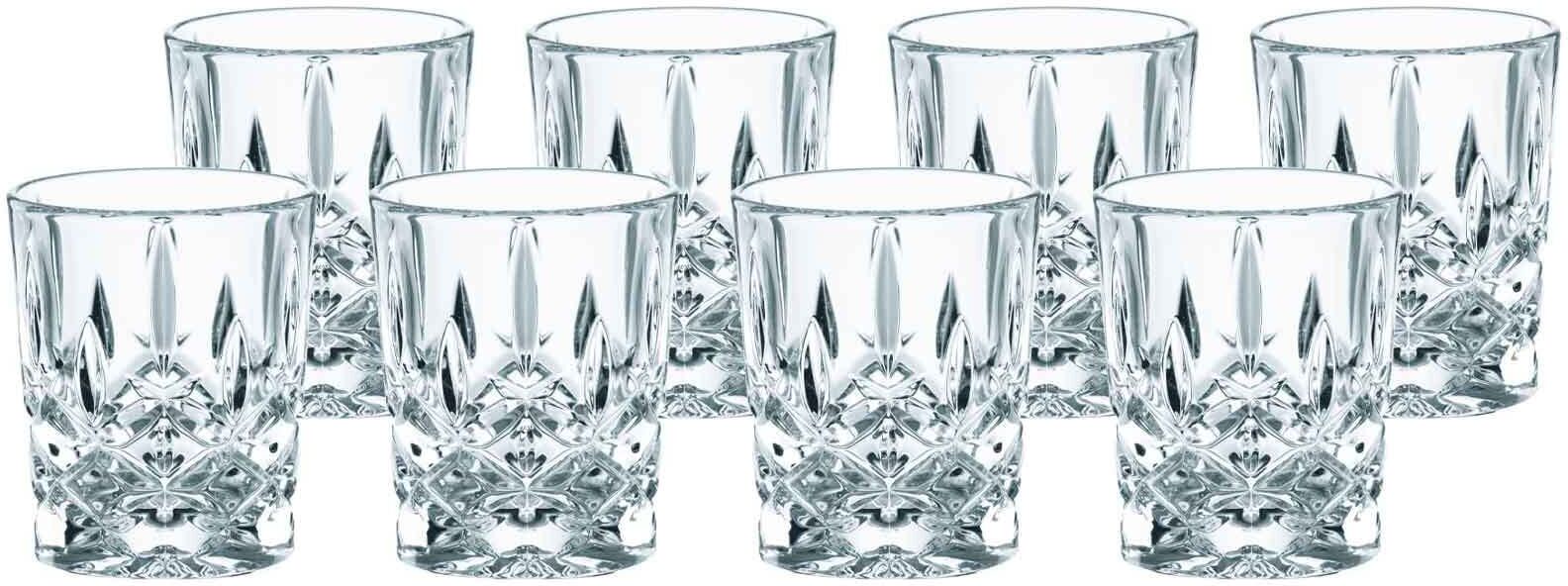 Schnapsglas NACHTMANN "Schnapsgläser Noblesse 55 ml 8er Set transparent", bunt (transparent), Glas, Trinkgefäße, Schnapsglas
