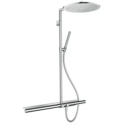 Hansgrohe Axor 800 Showerpipe 27984820 Brushed Nickel, Thermostat, Kopfbrause, Handbrause