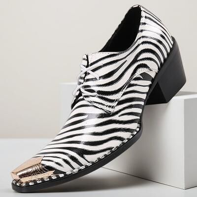 LightInthebox Men's Zebra Print Leather Loafers – Premium Quality Fashion Shoes for Special Occasions and Night Outs