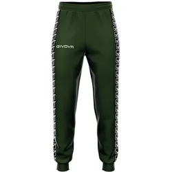 Givova, Unisex, Sporthose, Trainingshose mit Streifen (S), Grün