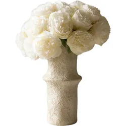 Künstlicher Blumenstrauß Grand Pfingstrosen 33 cm, weiß