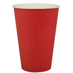 Papstar 300 Pappbecher 0,2 l rot Kaltgetränk Becher