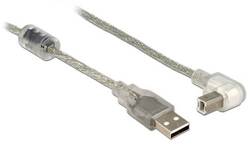 Delock USB-Kabel USB 2.0 USB-A Stecker, USB-B Stecker 0.50m Grau 84811