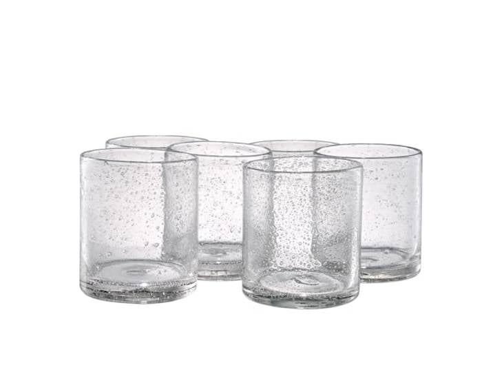 Artland Iris Seeded Ruby 396,9 gram double Old Fashioned Verre, Lot de 6 claire