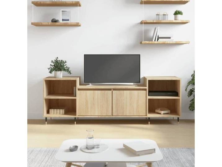 Meuble TV - VIDAXL - GKK TABLE TV - Chêne sonoma - Bois d'ingénierie - 160x35x55 cm