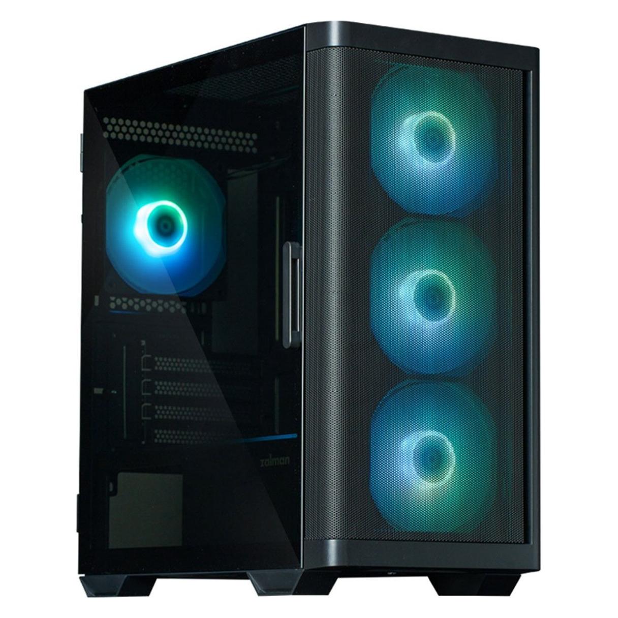 Zalman Boitier Mini Tour Micro ATX M4 RGB avec panneau vitré (Noir) (mATX, Mini-ITX) (M4 BLACK)
