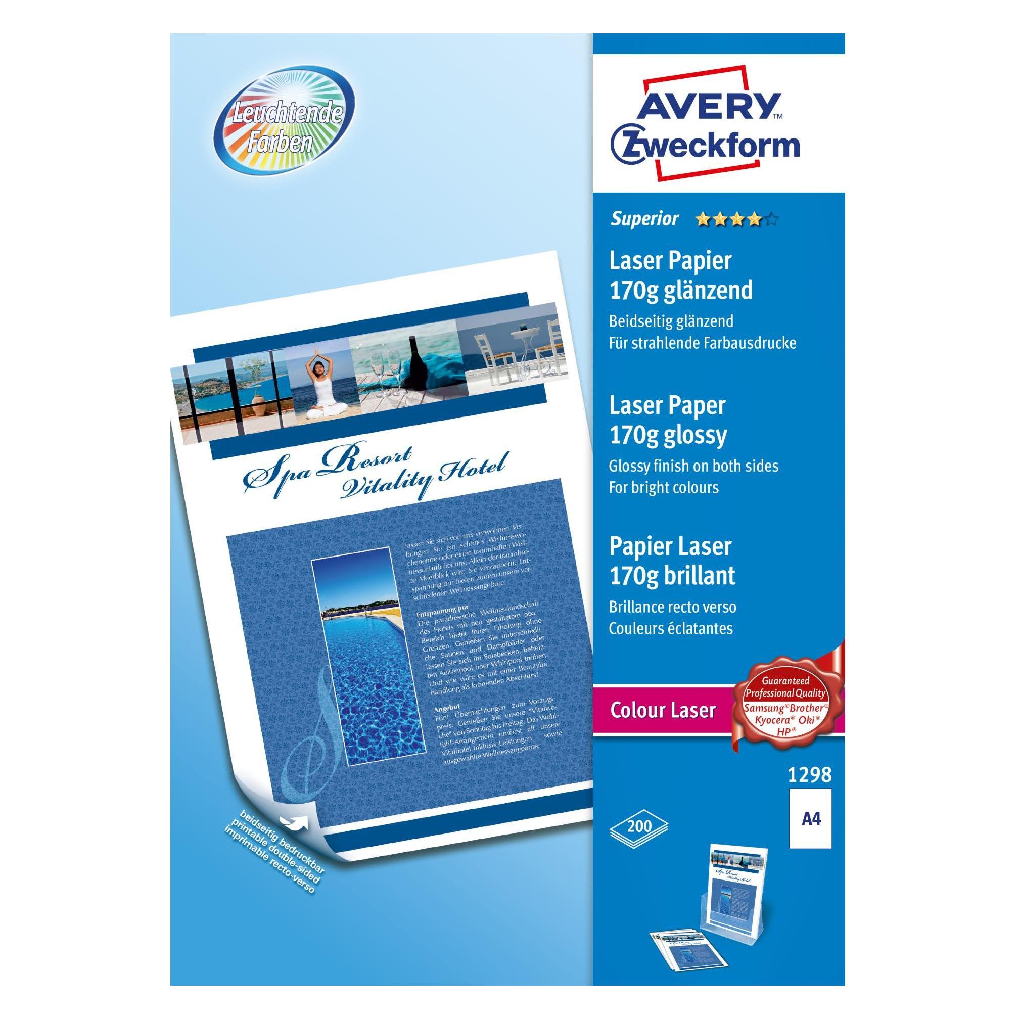 Avery Superior Colour Laser Papier (170 g/m², A4, 200 Stk.) (1298)