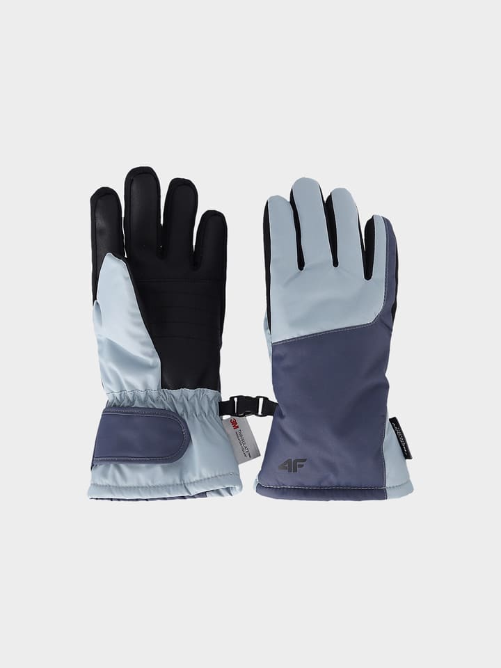 4F Funktionsfingerhandschuhe in Hellblau/ Schwarz - L