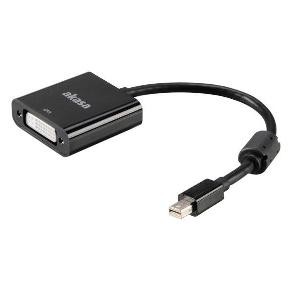 Akasa AK-CBDP16-20BK Videokabel-Adapter Mini DisplayPort DVI-I (0.20 m) (AK-CBDP16-20BK)