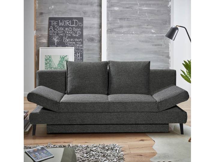 Schlafsofa Stanley Anthrazit Stoff Schlafcouch