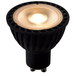 Lucide MR16 GU10 LED 5W 2200K–2700K 350 lm dimmbar Schwarz – warmweißes LED-Leuchtmittel mit 3-Step-Dim