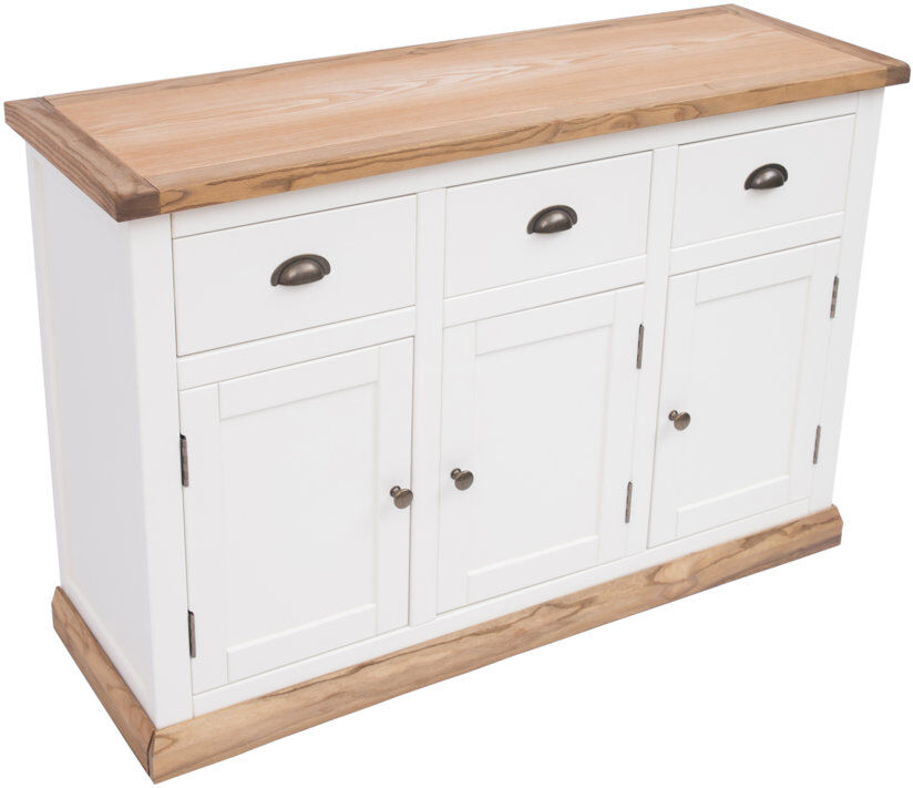 Longshore Tides Ulrich 120 cm W Sideboard White/Wood 80cm H X 120cm W X 40cm D