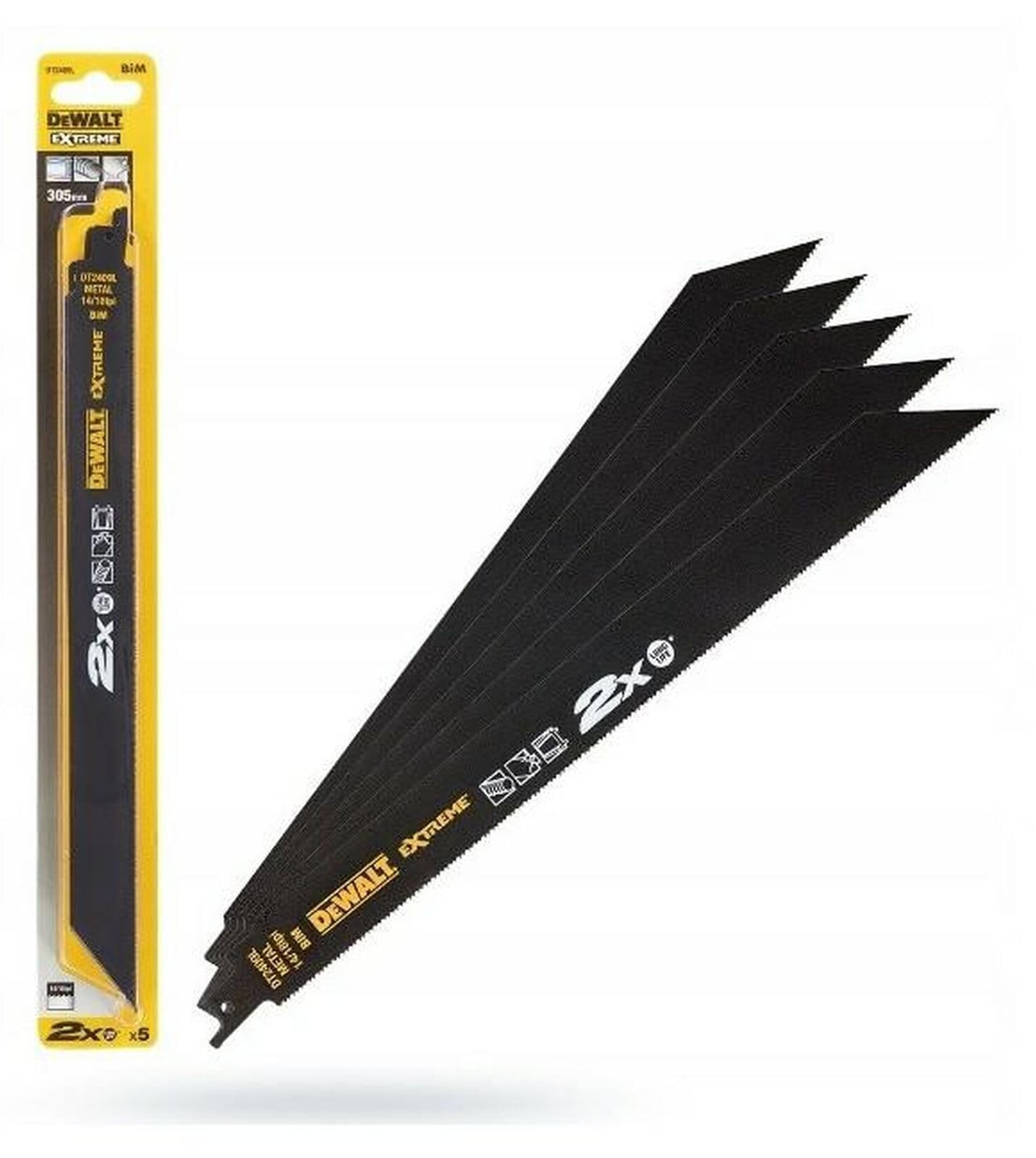 DeWalt DT2409L-QZ Zaagblad voor reciprozaag, Bimetal, Blauw/Zwart