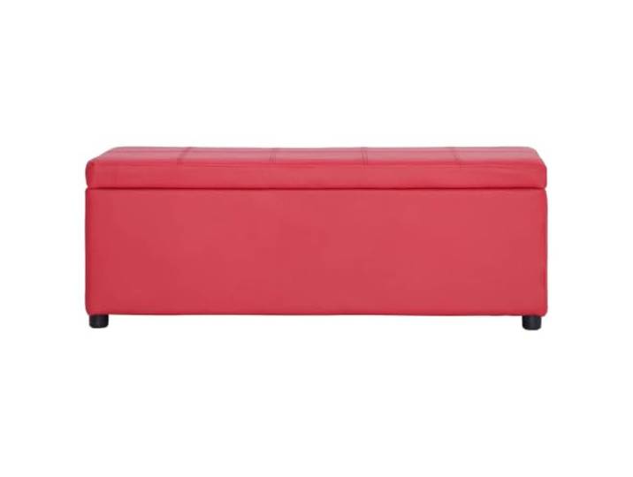 HBBMGYD Sitzbank mit Staufach, 116 cm, Rot Kunstleder, Innentruhe, bequemer Sitz, 116 cm, Wohnzimmer, Eingangsbereich, Dekoration