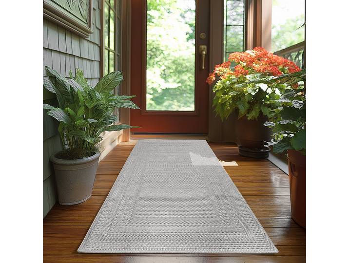 Tapis de couloir Desert 1304 80 x 250cm Gris/Gris