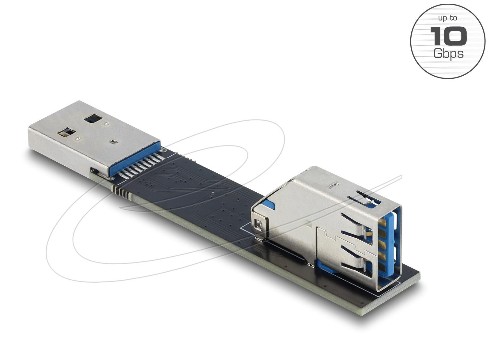 Delock 67421 Type-A naar Type-A adapter, Zwart