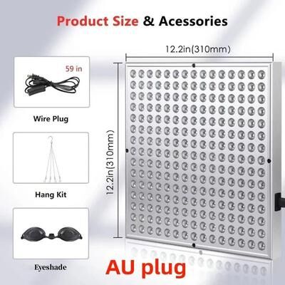 Useful Little Things Multi Wavelength Red Light Therapy Panel And Targeted Body Recovery Lamp au Plug