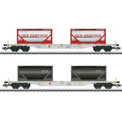 Märklin 47137 H0 Container-Tragwagen-Set Sgns, AAE, Ep. VI