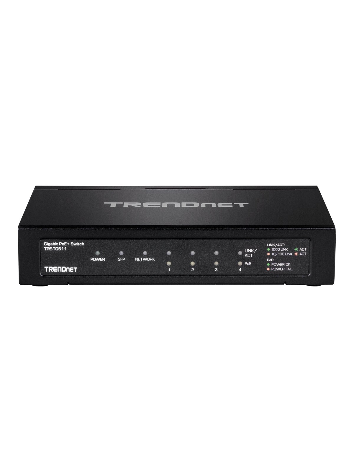 TRENDnet TPE TG611 6-Port Gigabit PoE+ Switch
