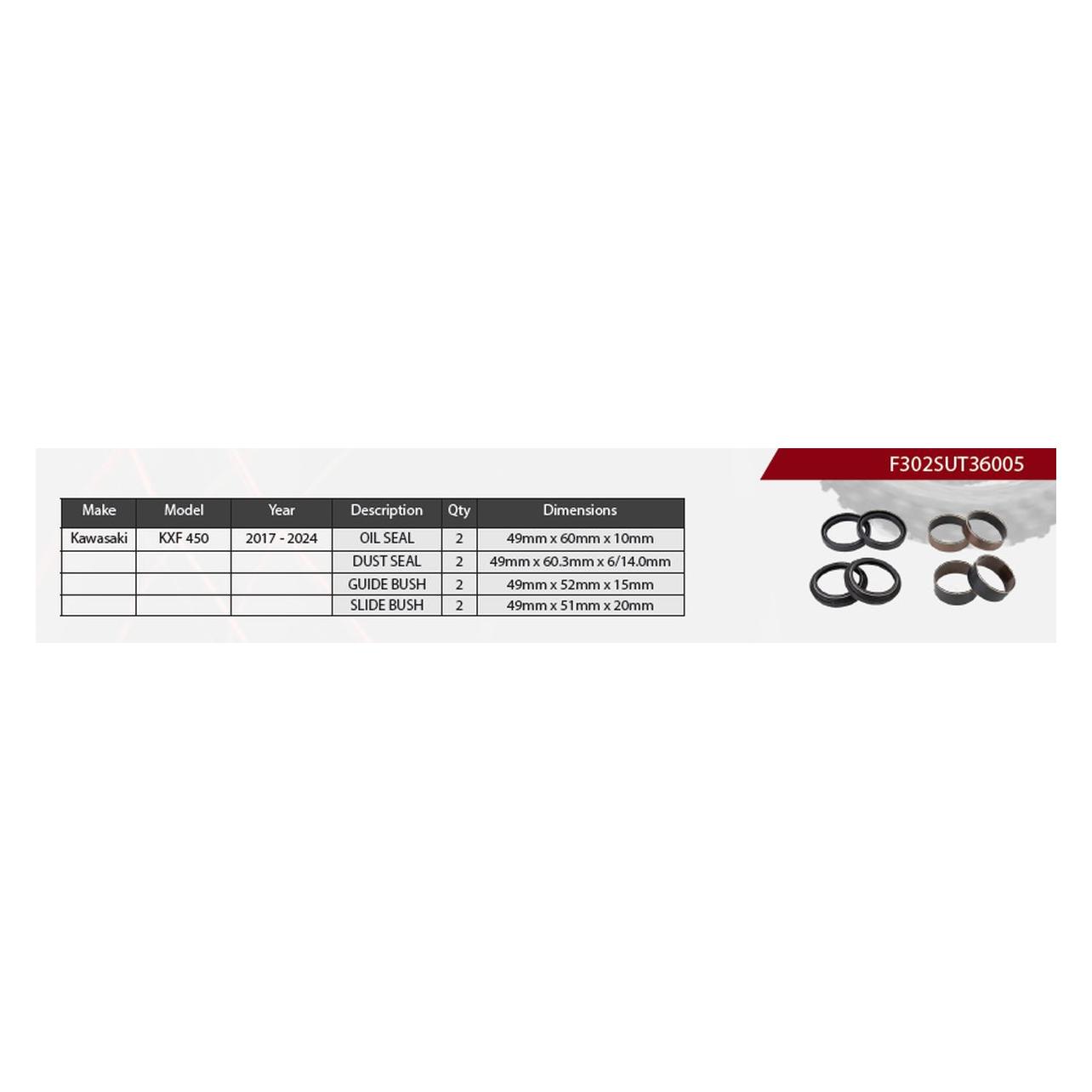 Showa Service-Kit Gabel Kawa (F302SUT36005)