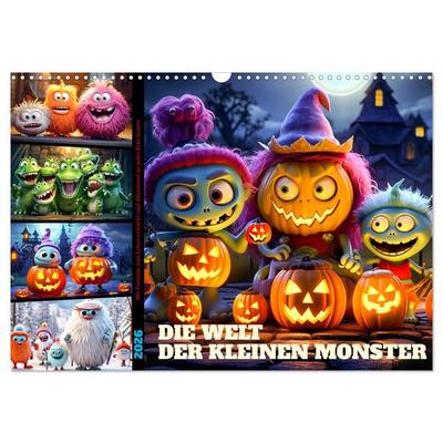 Die Welt der kleinen Monster (Wandkalender 2026 DIN A3 quer), CALVENDO Monatskalender